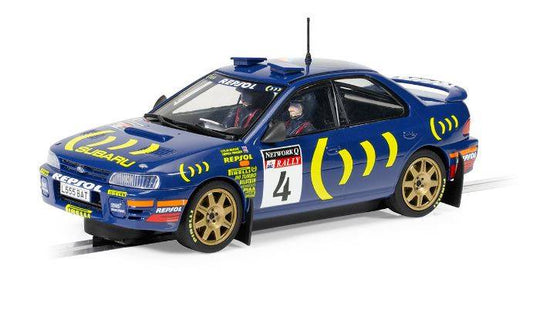 MODELLINO IN SCALA COMPATIBILE CON SUBARU IMPREZA WRX Colin McRae 1995 WORLD CHAMPION 1:32 SCALEXTRIC C4428