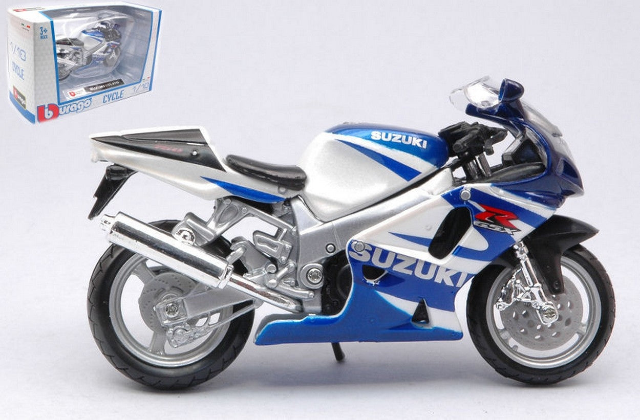 MODELLINO IN SCALA COMPATIBILE CON SUZUKI GSX-R750 BLUE 1:18 BURAGO BU51008