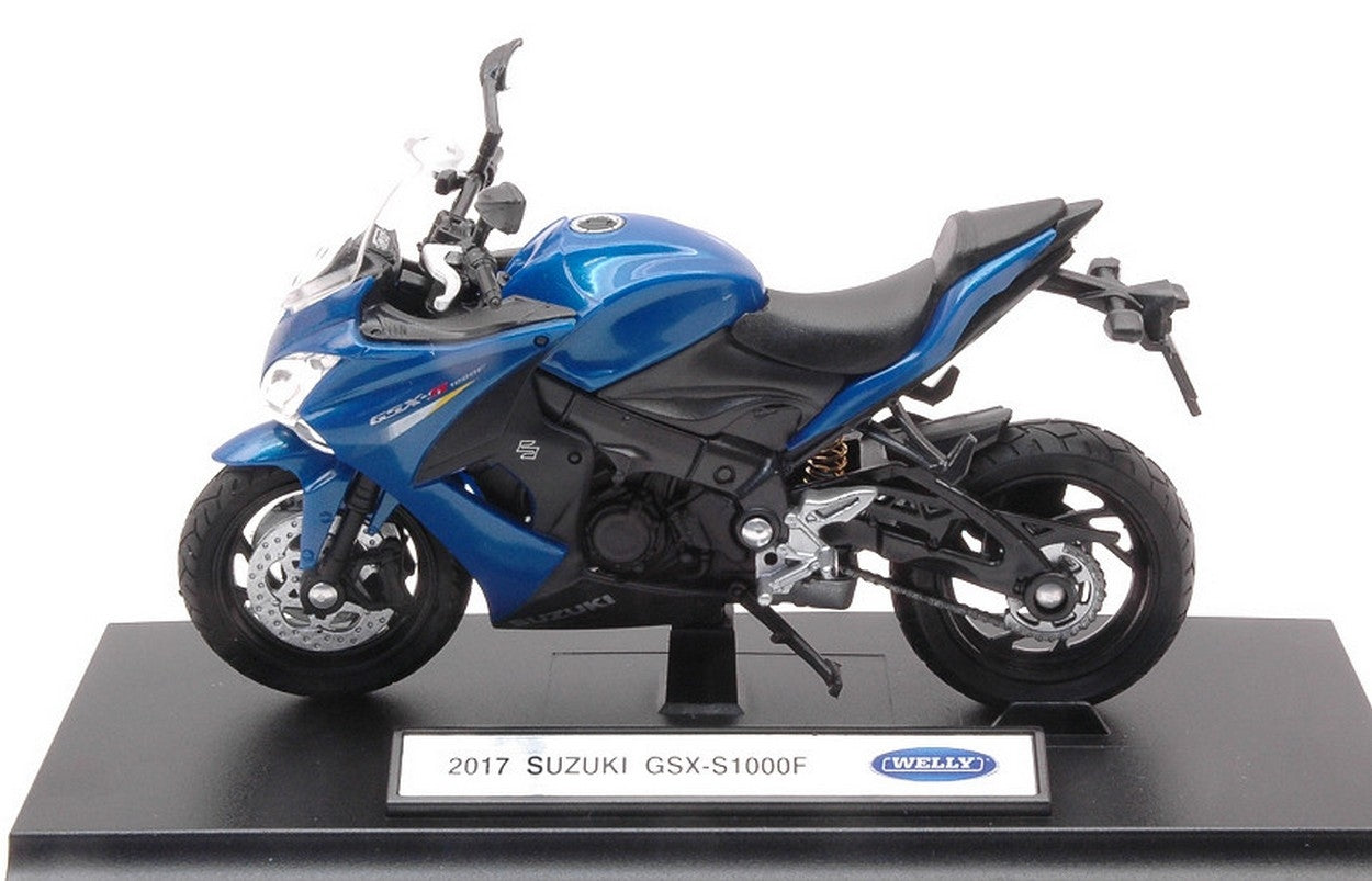 MODÈLE RÉDUIT COMPATIBLE AVEC SUZUKI GSX-S1000F 2017 1:18 WELLY WE38511N