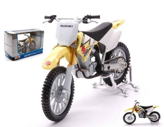 MODELE REDUIT COMPATIBLE AVEC SUZUKI RM-Z 250 JAUNE 1:18 MAISTO MI04047Y