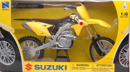 MODELLINO IN SCALA COMPATIBILE CON SUZUKI RMZ450 1:6 NEW RAY NY49473