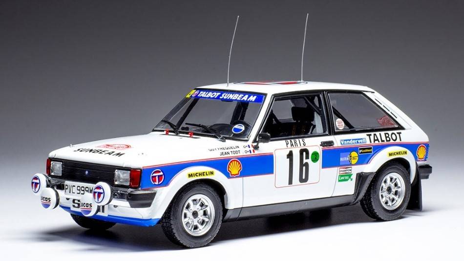 SCALE MODEL COMPATIBLE WITH TALBOT SUNBEAM LOTUS N.16 RALLY MONTE CARLO 1981 FREQUELIN/TODT 1:24
 IXO MODEL 24RAL023A
