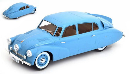 SCALE MODEL COMPATIBLE WITH TATRA 87 LIGHT BLUE 1:18 MODELCARGROUP MCG18362