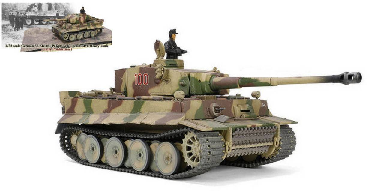 SCALE MODEL COMPATIBLE WITH TIGER VI AND HEAVY TANK sd.kfz.181 PzKpfw GERMANY 1944 1:32 FORCES OF VALOR FOR912043C