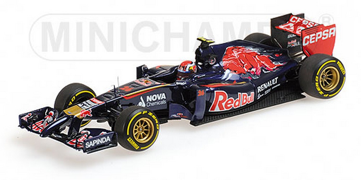 MODELLINO IN SCALA COMPATIBILE CON TORO ROSSO D.KVYAT 2014 1:43 MINICHAMPS PM417140026