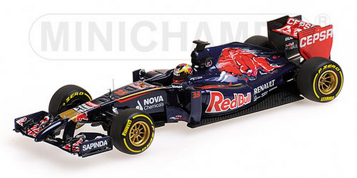 MODELLINO IN SCALA COMPATIBILE CON TORO ROSSO J.E.VERGNE 2014 1:43 MINICHAMPS PM417140025