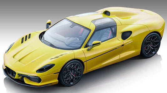SCALE MODEL COMPATIBLE WITH TOURING SUPERLEGGERA ARESE RH95 2020 YELLOW 1:18 TECNOMODEL TMD18268F