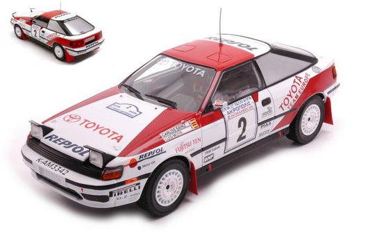 SCALE MODEL COMPATIBLE WITH TOYOTA CELICA GT-FOUR N.2 RALLY ACROPOLIS 1990 SAINZ/MOYA 1:24 IXO MODEL 24RAL016A