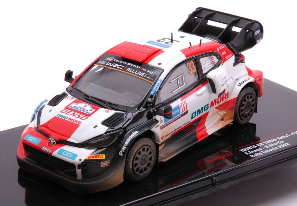 MODELE REDUIT COMPATIBLE AVEC TOYOTA GR YARIS WRC N.33 RALLY EASTLAND 2022 EVANS-MARTIN 1:43 IXO MODEL RAM860