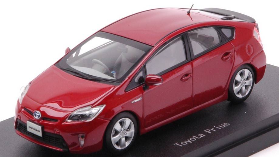 MODELLINO IN SCALA COMPATIBILE CON TOYOTA PRIUS RED MICA METALLIC 1:43 EBBRO EB45152