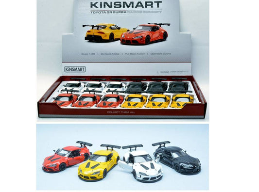 SCALE MODEL COMPATIBLE WITH TOYOTA SUPRA 2019 COL.ASS. 12 cm KINSMART KT5421D