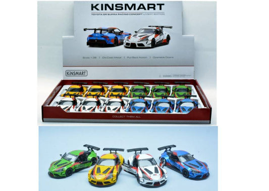 SCALE MODEL COMPATIBLE WITH TOYOTA SUPRA 2019 RACING COL.ASS. 12 cm KINSMART KT5421DF