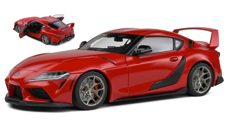 SCALE MODEL COMPATIBLE WITH TOYOTA SUPRA GR STREETFIGHTER 2023 RED 1:18 SOLID SL1809001