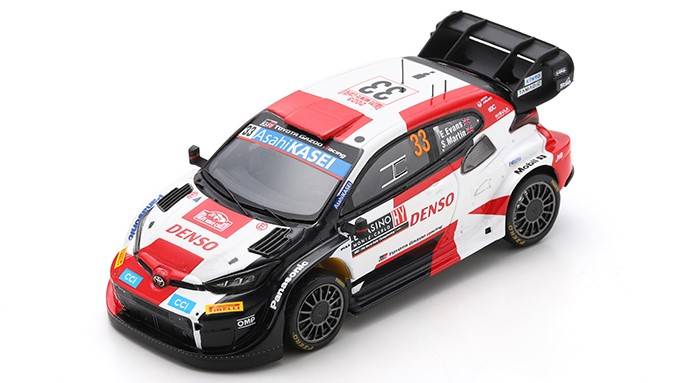 MODELE REDUIT COMPATIBLE AVEC TOYOTA YARIS N.33 4ème RALLYE MONTE CARLO 2023 E.EVANS-S.MARTIN 1:43 SPARK MODEL S6719