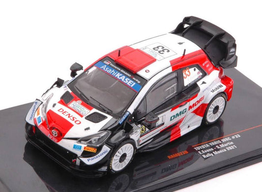 MODÈLE RÉDUIT COMPATIBLE AVEC TOYOTA YARIS WRC N.33 RALLY MONZA 2021 EVANS/MARTIN 1:43 IXO MODEL RAM823