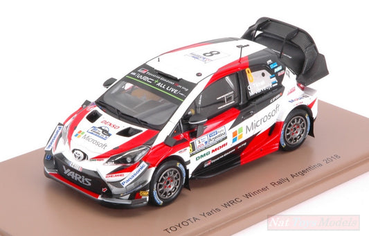 SCALE MODEL COMPATIBLE WITH TOYOTA YARIS WRC N.8 WINNER ARGENTINA 2018 O.TANAK-M.JARVEOJA 1:43 SPARK MODEL S5971