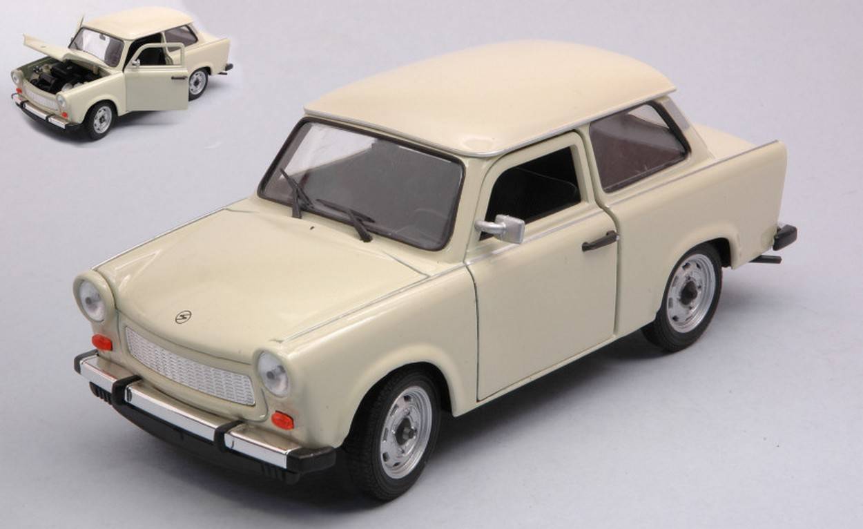 SCALE MODEL COMPATIBLE WITH TRABANT 601 CREAM 1:24 WELLY WE24037CR MODEL