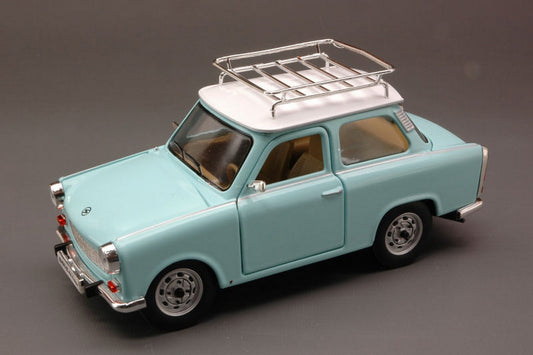 SCALE MODEL COMPATIBLE WITH TRABANT 601 S DELUXE 1963 LIGHT BLUE 1:24 YAT MING YM24217AZ