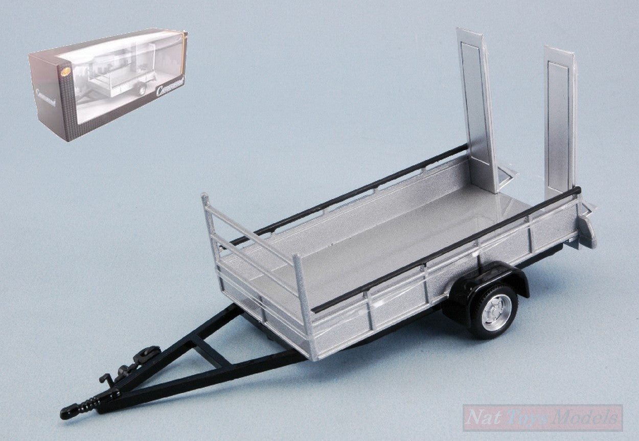 SCALE MODEL COMPATIBLE WITH TRAILER TWO WHEELS SILVER 1:43 CARARAMA CA4-92310
