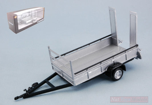 SCALE MODEL COMPATIBLE WITH TRAILER TWO WHEELS SILVER 1:43 CARARAMA CA4-92310