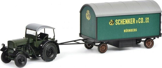 SCALE MODEL COMPATIBLE WITH DEUTZ F3 SCHENKER TRACTOR 1:32 SCHUCO SH7819