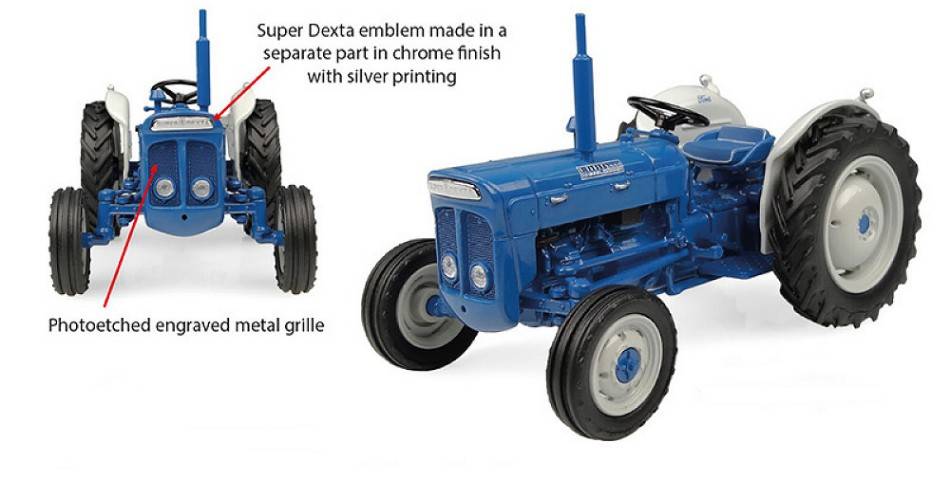 MODELLINO IN SCALA COMPATIBILE CON TRATTORE FORDSON SUPER DEXTA 2000 DIESEL 1:32 UNIVERSAL HOBBIES UH6275