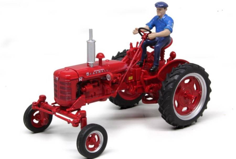 MODELLINO IN SCALA COMPATIBILE CON TRATTORE IH FARMALL SUPER FC WITH DRIVER 1:32 REPLICAGRI REPLI174