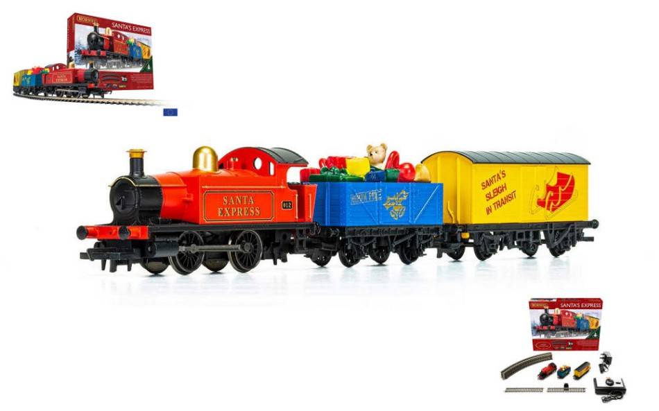 SCALE MODEL COMPATIBLE WITH 12 V ELECTRIC TRAIN SANTA'S TRAIN SET EXPRESS 94 x 77 cm VARIOUS MANUFACTURERS R1248P