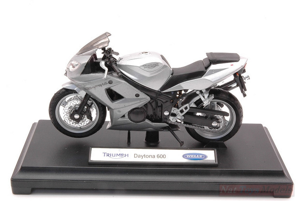 MODÈLE RÉDUIT COMPATIBLE AVEC TRIUMPH DAYTONA 600 1:18 WELLY WE12179