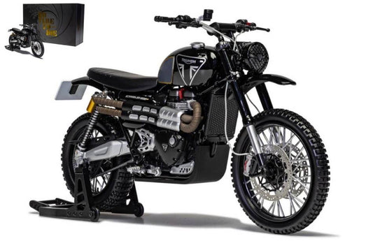 MODÈLE RÉDUIT COMPATIBLE AVEC TRIUMPH SCRAMBLER 1200 MATERA JAMES BOND "NO TIME TO DIE" 1:12 CORGI CC08401