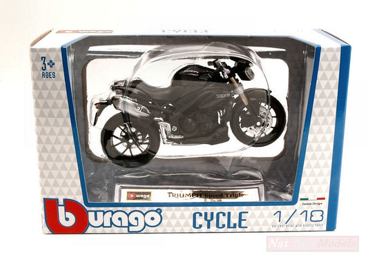MODÈLE RÉDUIT COMPATIBLE AVEC TRIUMPH SPEED TRIPLE 2011 1:18 BURAGO BU51047