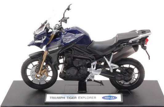 MODÈLE RÉDUIT COMPATIBLE AVEC TRIUMPH TIGER EXPLORER 1:18 WELLY WE38511Q