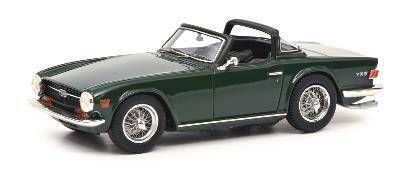 MODELLINO IN SCALA COMPATIBILE CON TRIUMPH TR6 GREEN W/HARD TOP OPEN 1:43 SCHUCO SH9130