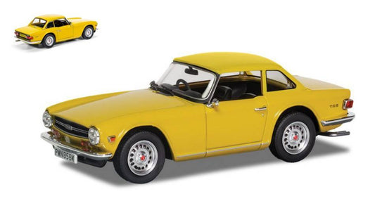 MODELLINO IN SCALA COMPATIBILE CON TRIUMPH TR6 HARD TOP YELLOW 1:43 VANGUARDS VA14702