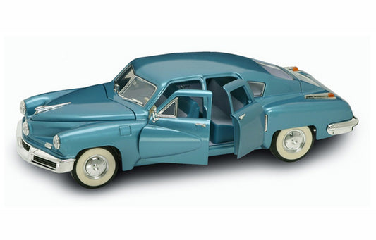 MODELLINO IN SCALA COMPATIBILE CON TUCKER TORPEDO 1948 LIGHT BLUE METALLIC 1:18 YAT MING YM92268MB
