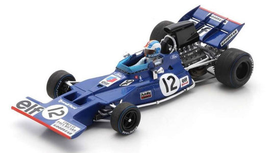 SCALE MODEL COMPATIBLE WITH TYRRELL 002 N.12 2nd FRENCH GP 1971 FRANCOIS CEVERT 1:43 SPARK MODEL S7231