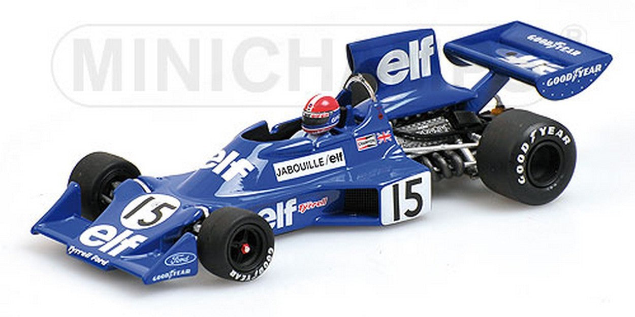 SCALE MODEL COMPATIBLE WITH TYRRELL FORD 007 JPJABOUILLE 1975 1:43 MINICHAMPS PM400750015
