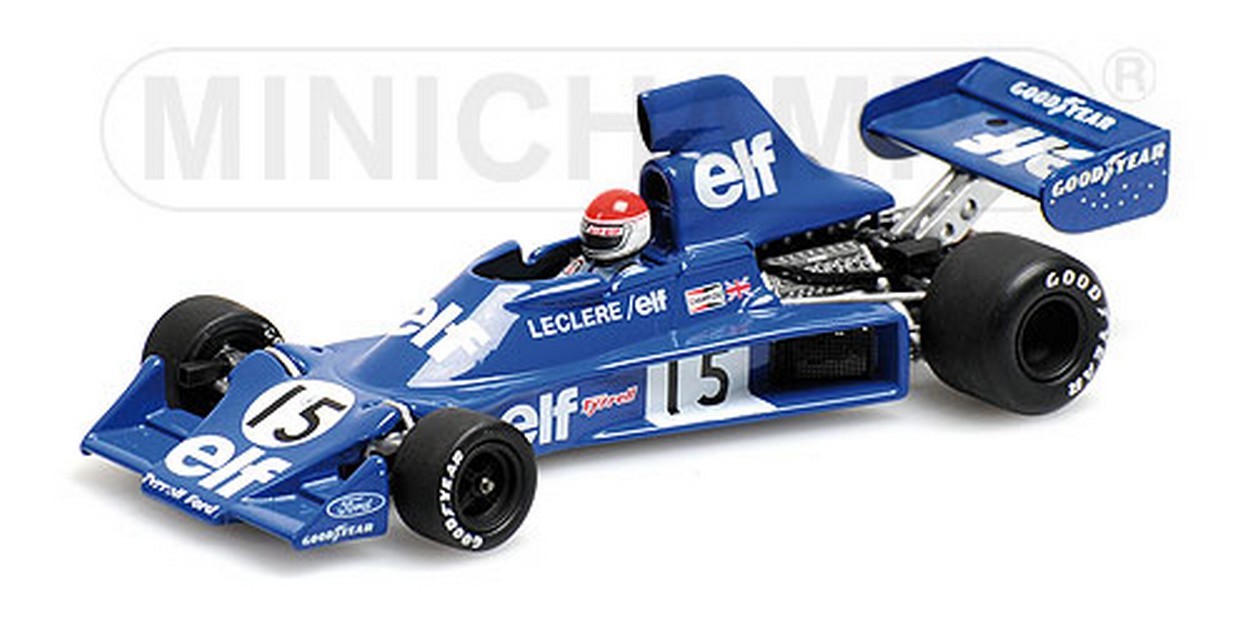 SCALE MODEL COMPATIBLE WITH TYRRELL FORD 007 M.LECLERE 1975 N.15 RETIRED USA GP 1:43 MINICHAMPS PM400750115