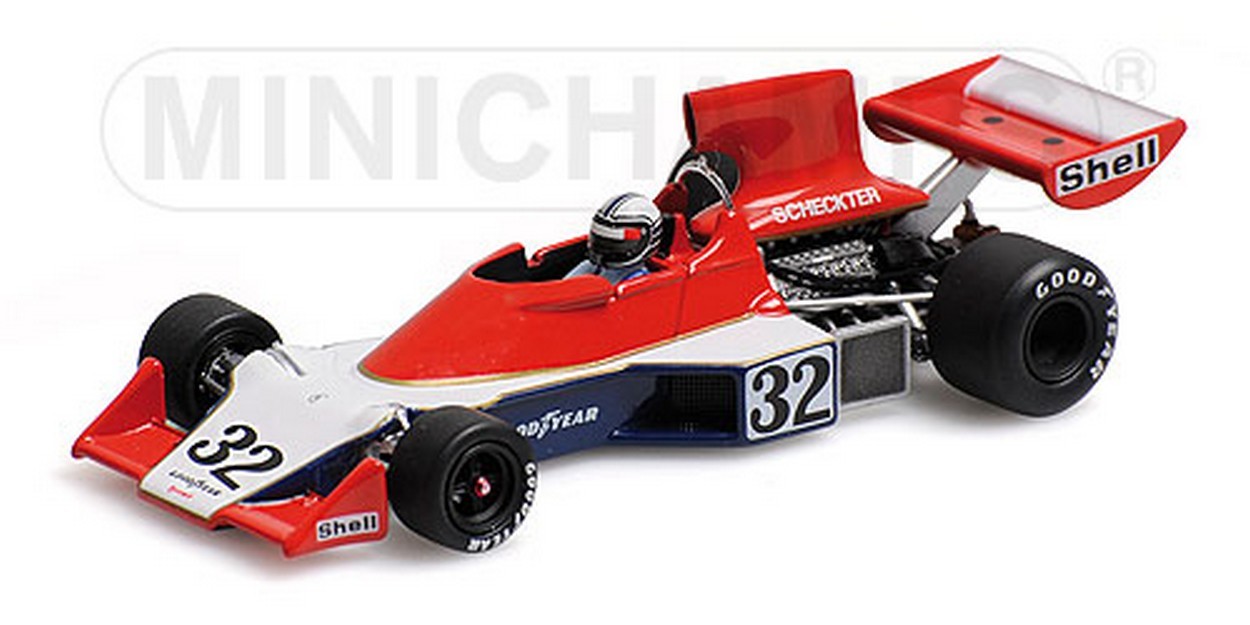 SCALE MODEL COMPATIBLE WITH TYRRELL FORD IAN SCHECKTER 1975 N.32 RETIRED (ACCIDENT) S.AFRICA GP 1:43 MINICHAMPS PM4007500