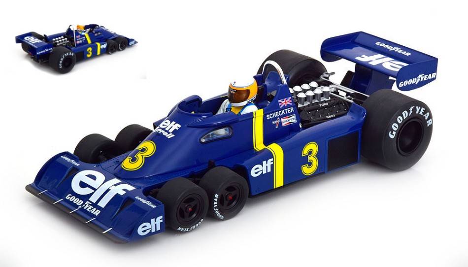 SCALE MODEL COMPATIBLE WITH TYRRELL P34 N.3 GP SWEDEN 1976 J.SCHECKTER 1:18 MODELCARGROUP MCG18614