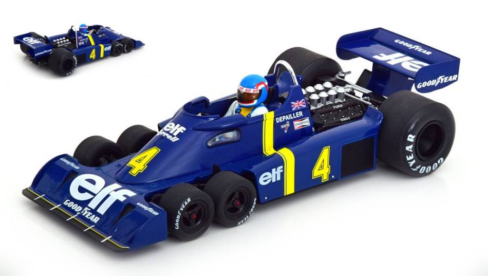 SCALE MODEL COMPATIBLE WITH TYRRELL P34 N.4 GP SWEDEN 1976 P.DEPAILLER 1:18 MODELCARGROUP MCG18615