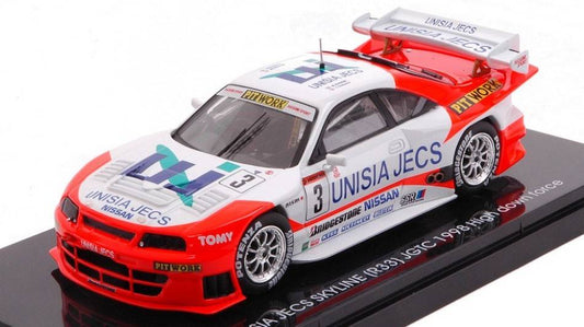 SCALE MODEL COMPATIBLE WITH UNISIA JECS SKYLINE (R33) N.3 JGTC 1998 HIGH DOWN FORCE ASEMI-TANAKA EBBRO EB44255