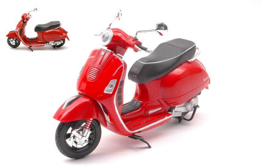 MODELE REDUIT COMPATIBLE AVEC VESPA GTS 300 SUPER 2008 ROUGE 1:12 NEW RAY NY57243R