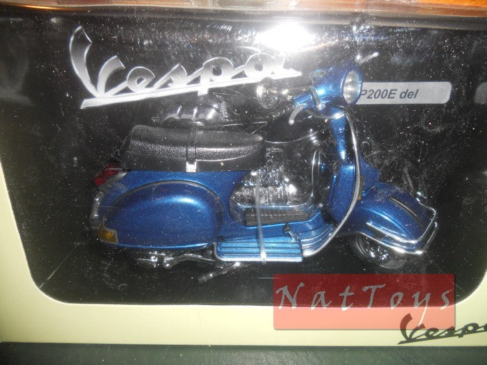 MODÈLE RÉDUIT COMPATIBLE AVEC Vespa P200 E 1978 1:12 BLEU METAL NEW RAY NY42213