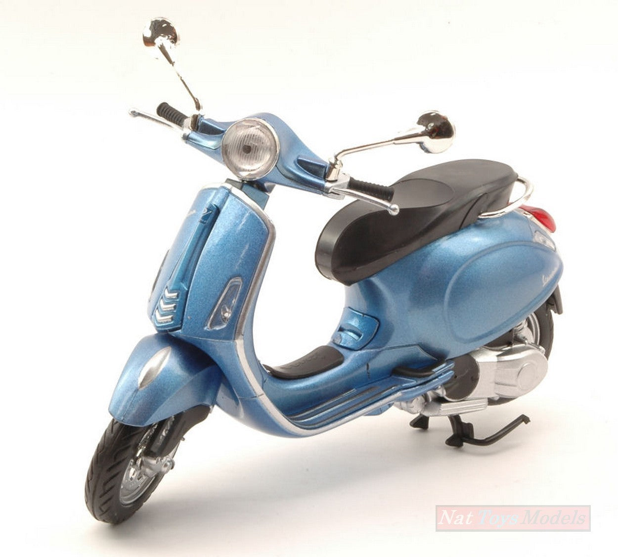 MODÈLE RÉDUIT COMPATIBLE AVEC VESPA PRIMAVERA 125 2014 BLEU MÉTALLISÉ 1:12 NEW RAY NY57553BL
