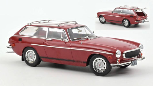 MODELE REDUIT COMPATIBLE AVEC VOLVO 1800 ES (VERSION US) 1972 ROUGE AVEC BANDES LATERALES INFERIEURES 1:18 NOREV NV188723