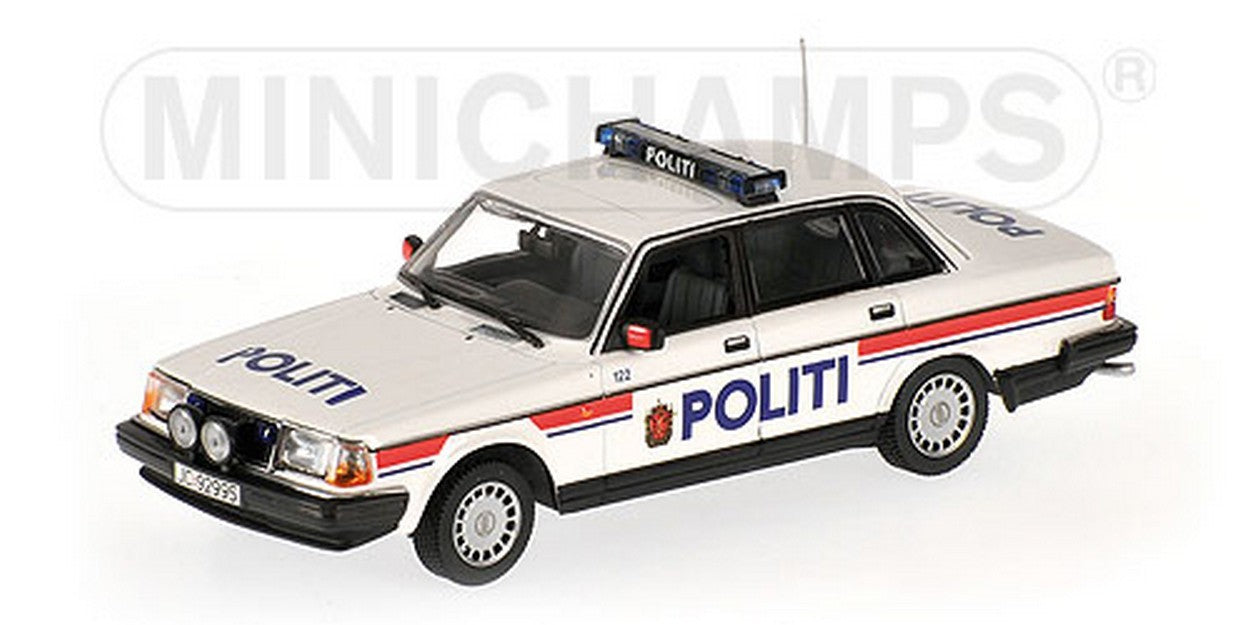 SCALE MODEL COMPATIBLE WITH VOLVO 240GL 1986 NORWAY POLICE 1:43 MINICHAMPS PM400171492