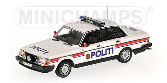 SCALE MODEL COMPATIBLE WITH VOLVO 240GL 1986 NORWAY POLICE 1:43 MINICHAMPS PM400171492