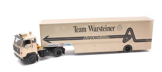 MODELE REDUIT COMPATIBLE AVEC VOLVO F89 TEAM WARSTEINER ARROWS RACE TRANSPORT 1:43 IXO MODEL TTR023