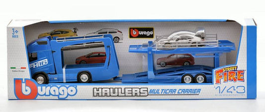 MODELE REDUIT COMPATIBLE AVEC VOLVO FH16 GLOBETROTTER 750 XXL BLEU + PORSCHE 911 GT2 1:43 BURAGO BU31463